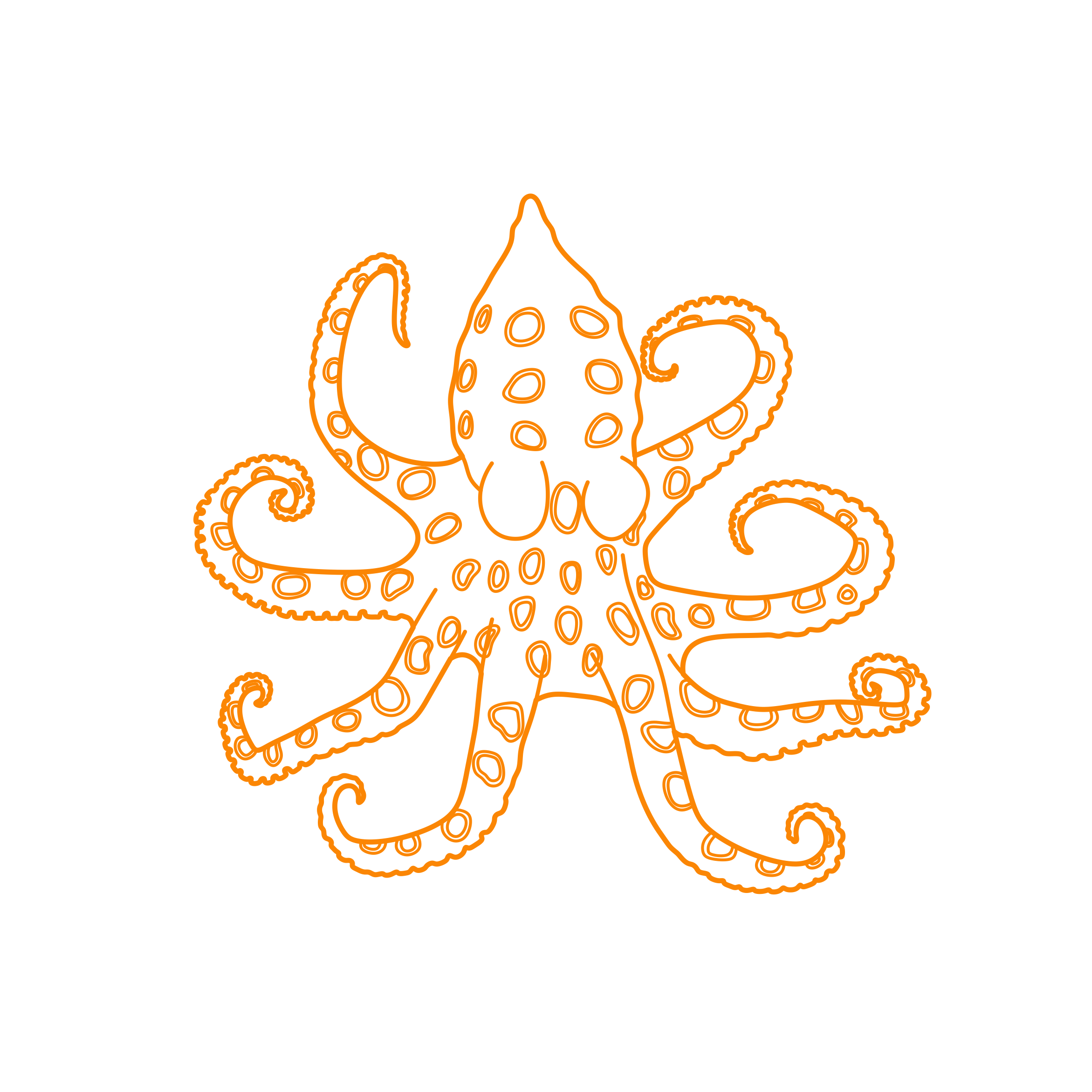 Animals Cephalopods Greater Blue Ringed Octopus Sketch Svg Vector Free Vectors
